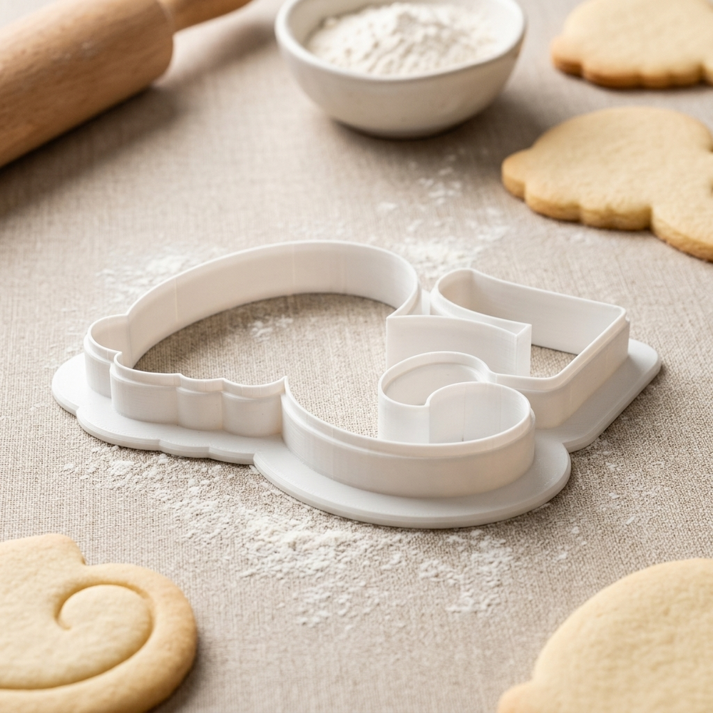 Elegant Number 50 Cookie Cutter, 3D Printed Milestone Birthday