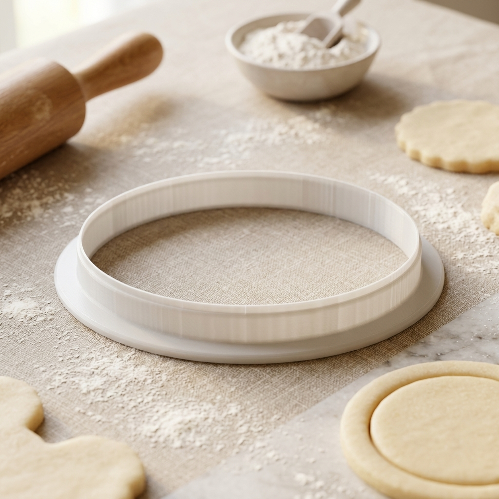Circle Cookie Cutter, 3D Printed Basic Shape for Fondant
