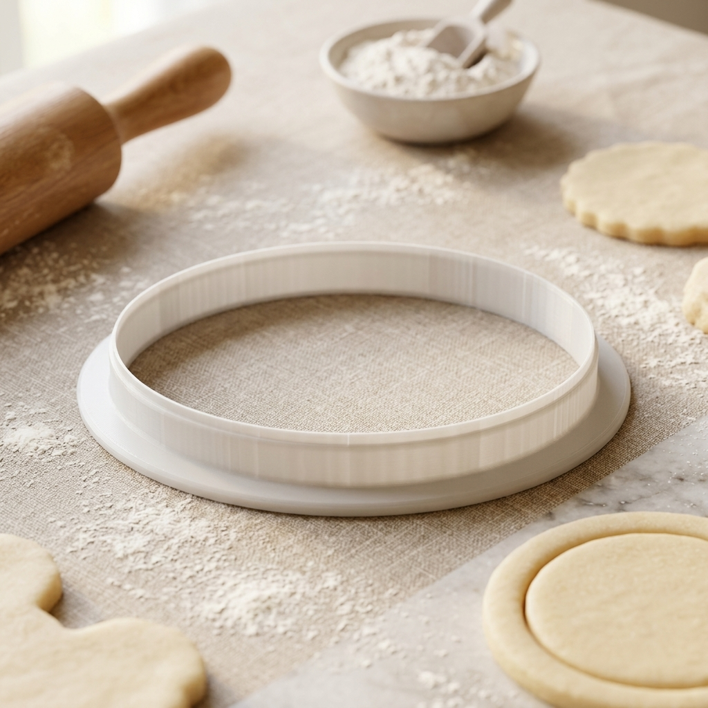 Circle Cookie Cutter, 3D Printed Basic Shape for Fondant