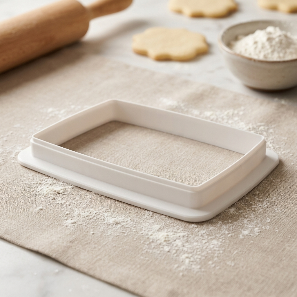 Rectangle Plaque Cookie Cutter, 3D Printed Plaque Shape for Fondant