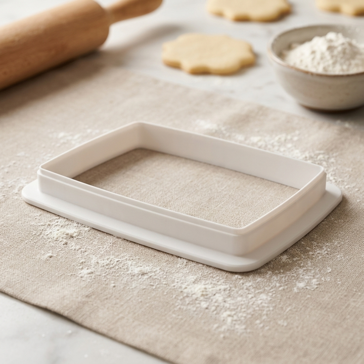 Rectangle Plaque Cookie Cutter, 3D Printed Plaque Shape for Fondant