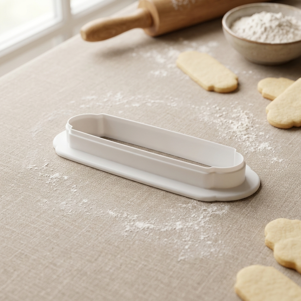 Long Skinny Rectangle Cookie Cutter, 3D Printed Basic Shape for Fondant