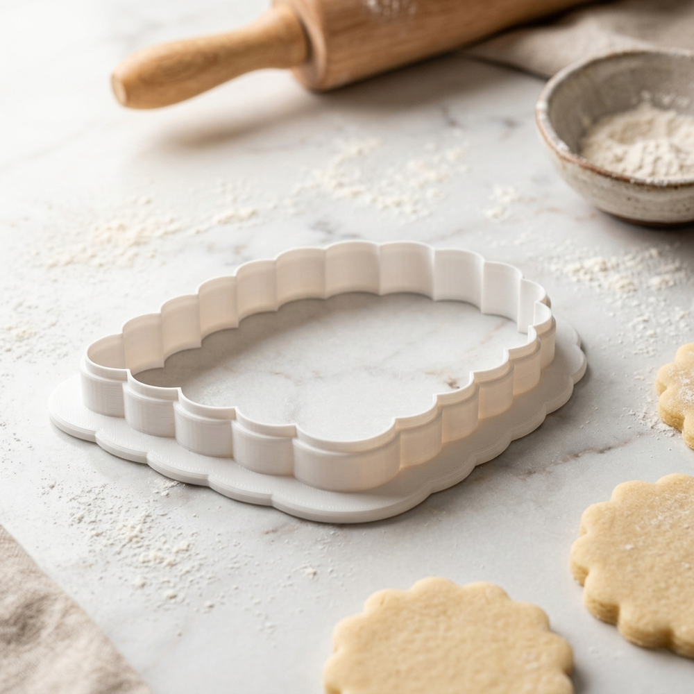 Scalloped Arch Cookie Cutter, 3D Printed Basic Shape for Fondant