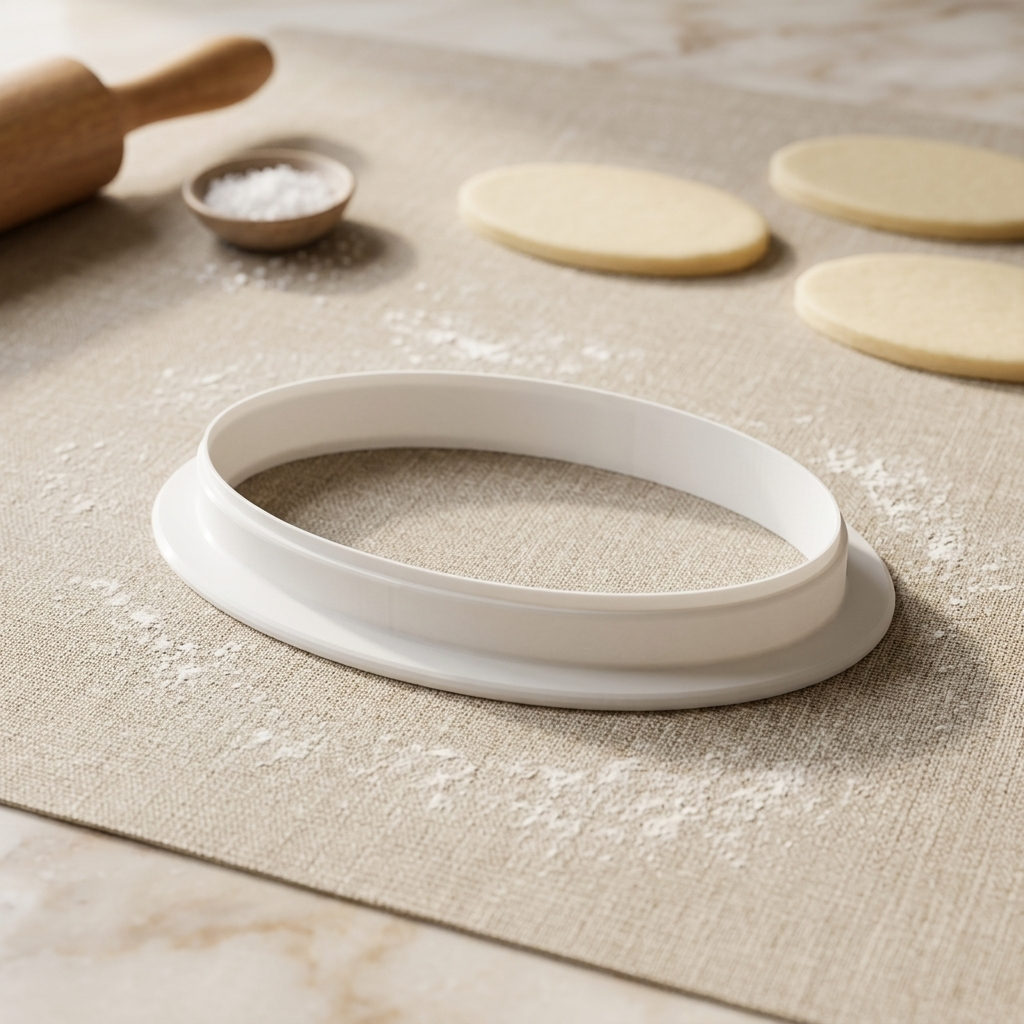 Oval Cookie Cutter, 3D Printed Basic Shape for Fondant