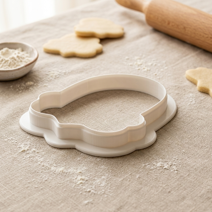Rounded Wavy Arch Plaque Cookie Cutter, 3D Printed Plaque Shape for Fondant