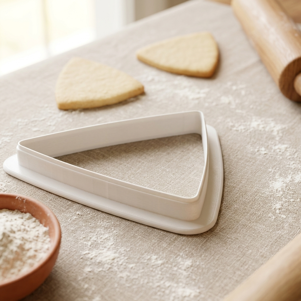 Triangle Cookie Cutter, 3D Printed Basic Shape for Fondant