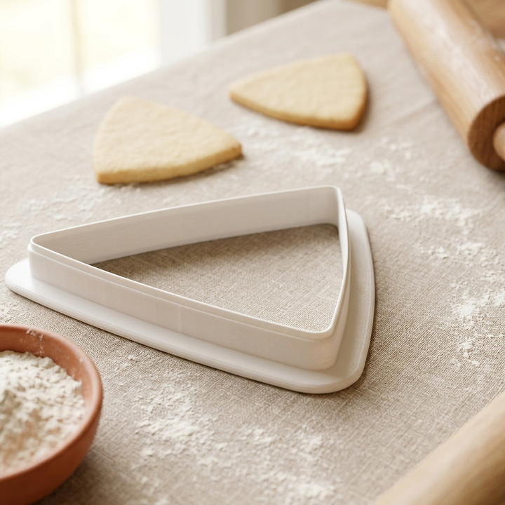 Triangle Cookie Cutter, 3D Printed Basic Shape for Fondant