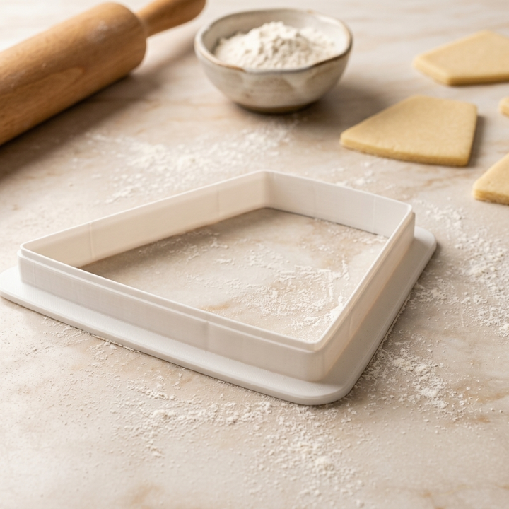Trapezoid Cookie Cutter, 3D Printed Basic Shape for Fondant