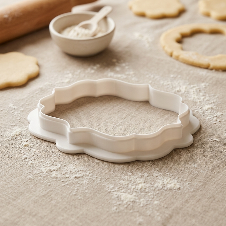 Classic Plaque Cookie Cutter, 3D Printed Plaque Shape for Fondant