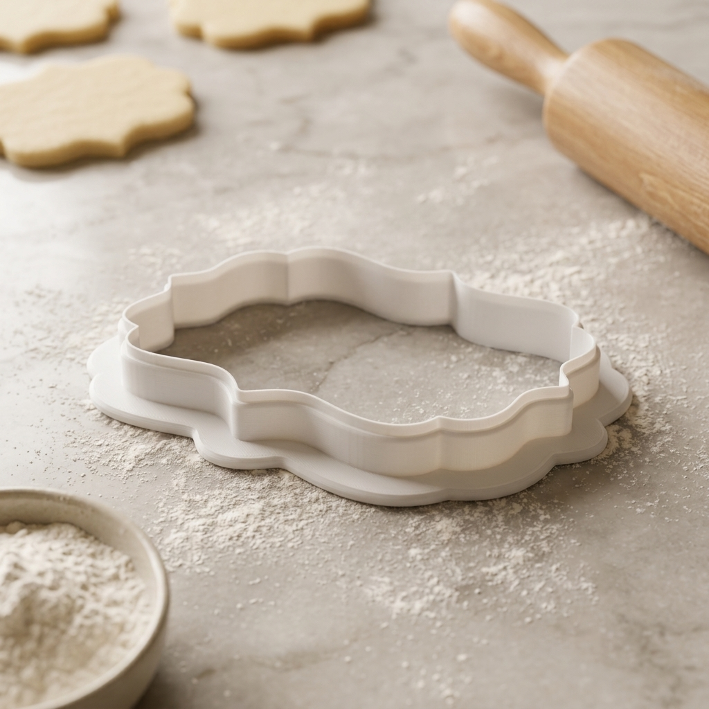 Bracket Plaque Cookie Cutter, 3D Printed Plaque Shape for Fondant