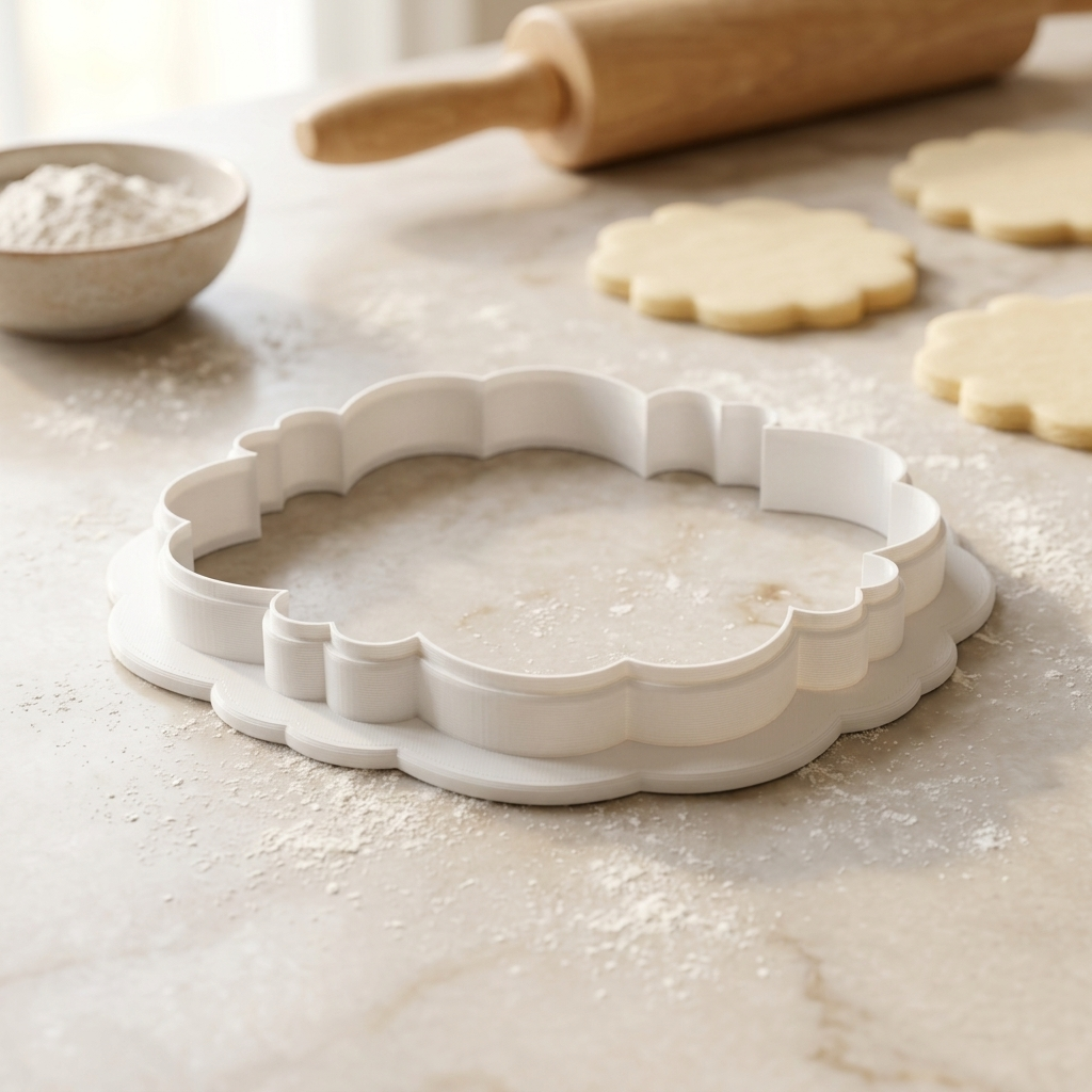 Victorian Frame Plaque Cookie Cutter, 3D Printed Frame Shape for Fondant