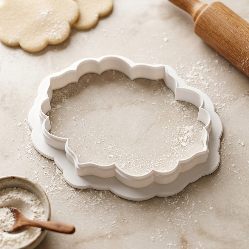 Monogram Plaque Cookie Cutter, 3D Printed Plaque Shape for Fondant