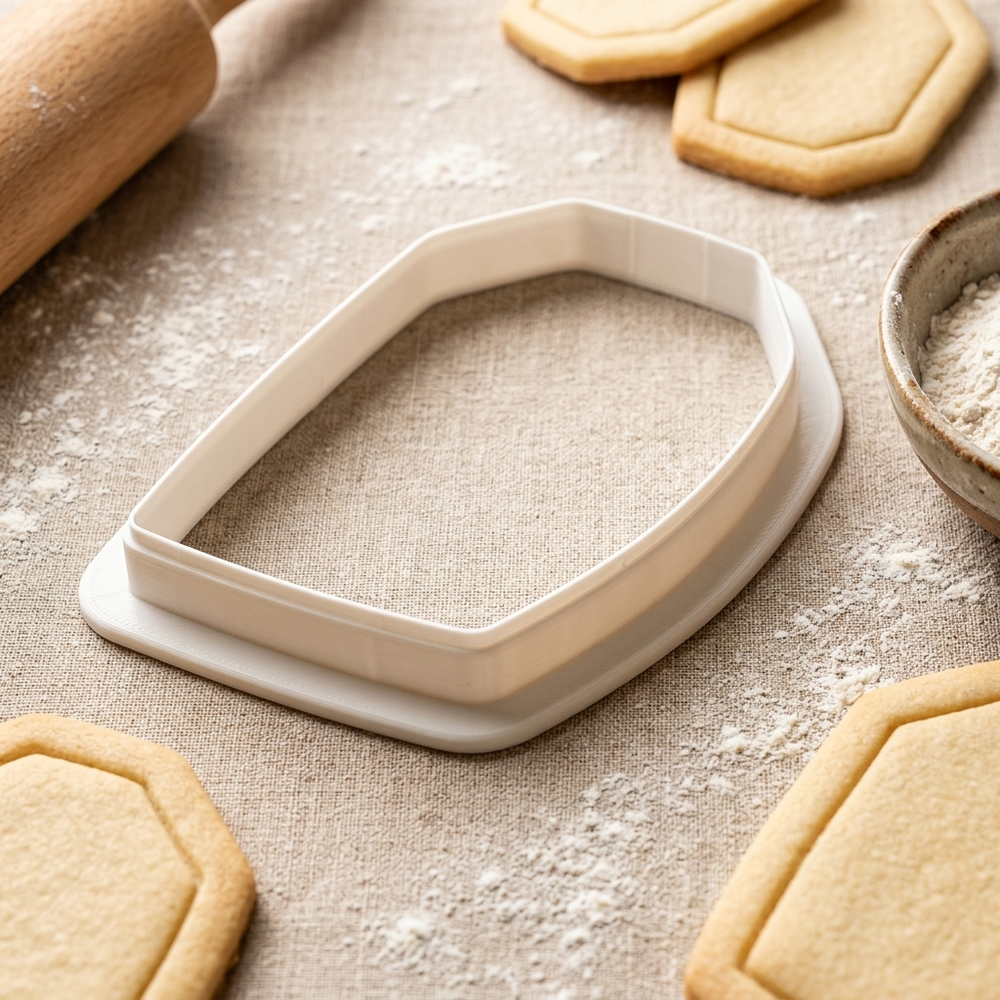 Tag Plaque Cookie Cutter, 3D Printed Plaque Shape for Fondant