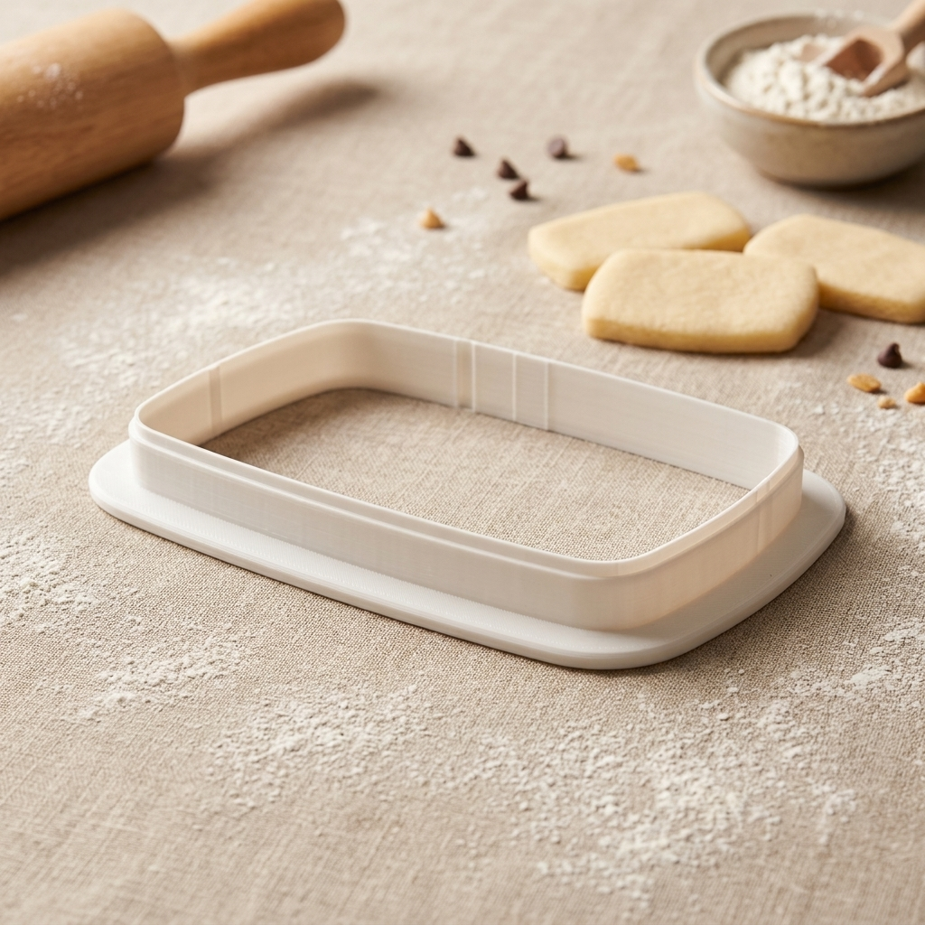 Place Card Plaque Cookie Cutter, 3D Printed Plaque Shape for Fondant