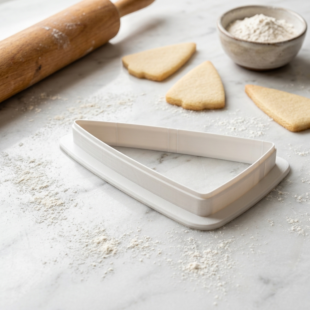 Pennant Banner Cookie Cutter, 3D Printed Basic Shape for Fondant
