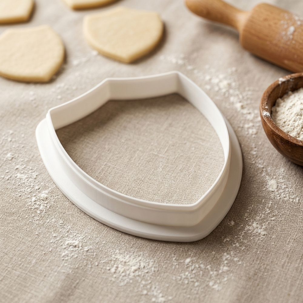 Shield Plaque Cookie Cutter, 3D Printed Plaque Shape for Fondant