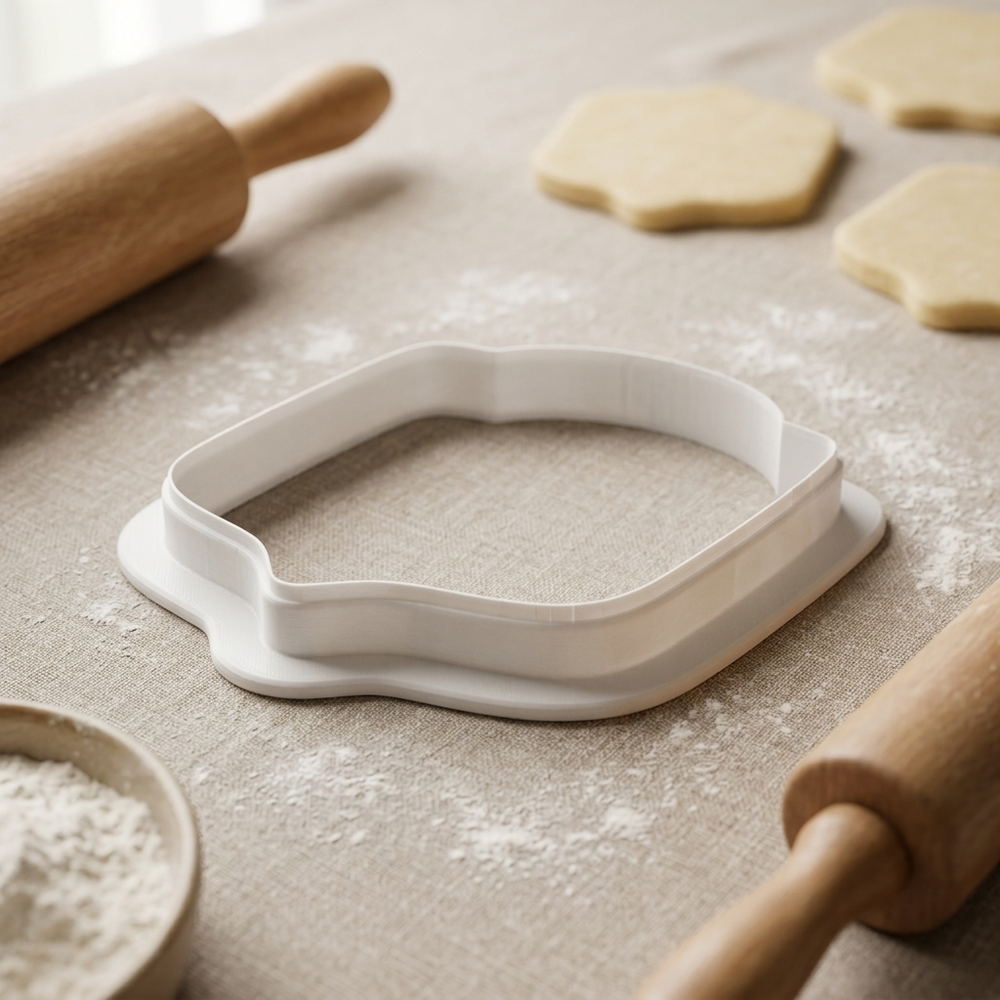 Crest Plaque Cookie Cutter, 3D Printed Plaque Shape for Fondant