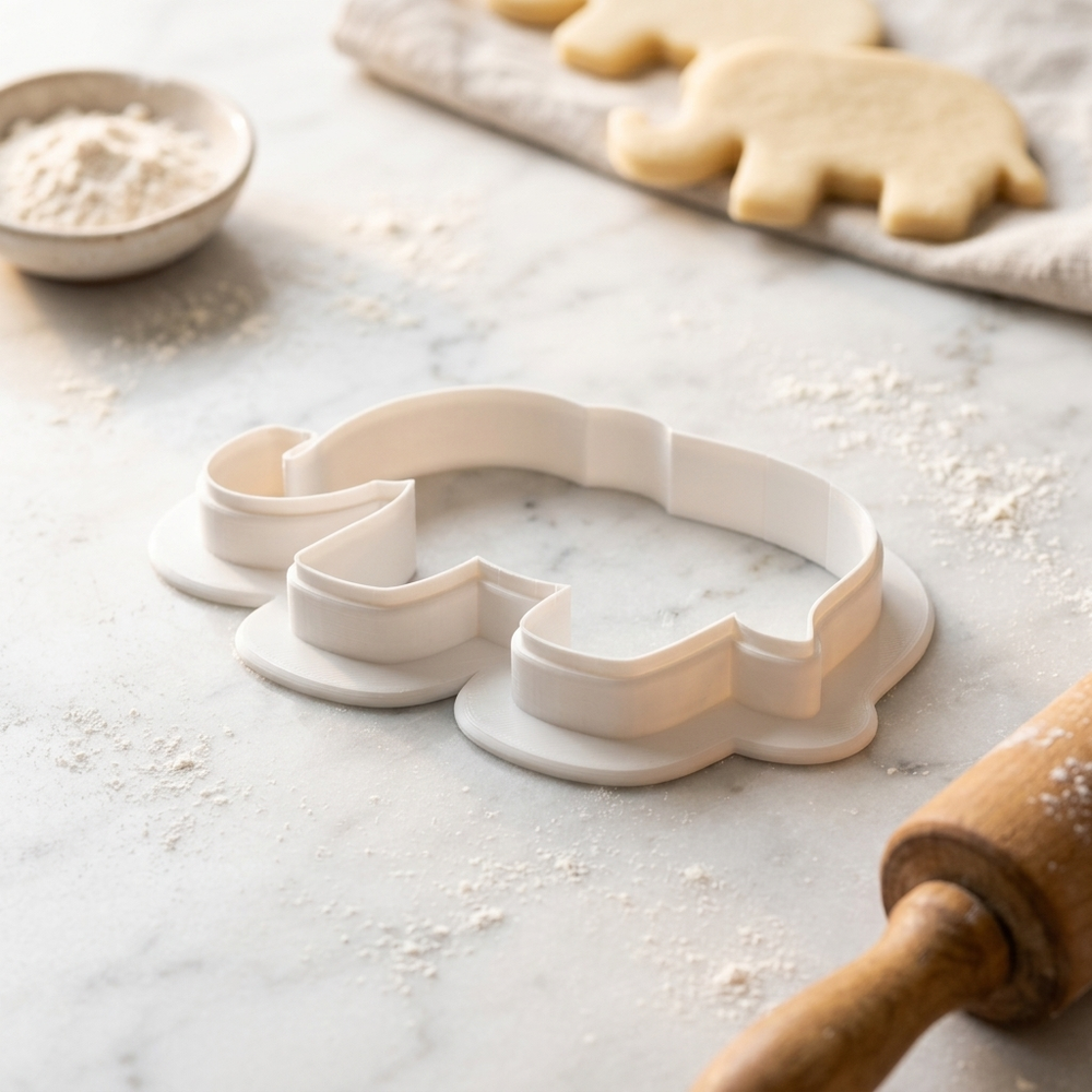 Rangoli Elephant Cookie Cutter, 3D Printed South Asian Festival Cutter