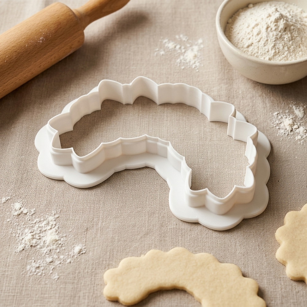 Marigold Flower Crown Cookie Cutter, 3D Printed Dia de Muertos Cutter