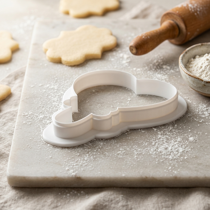 Heart Lollipop Cookie Cutter, 3D Printed Valentine Cutter