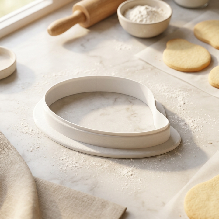 Mango Slice Cookie Cutter, 3D Printed Food Theme Cutter
