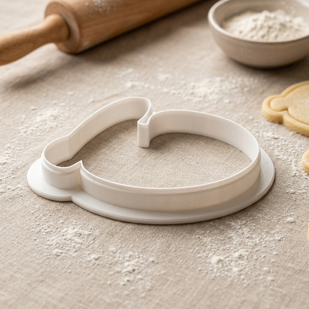 Paint Palette with Brush Cookie Cutter, 3D Printed Food Theme Cutter