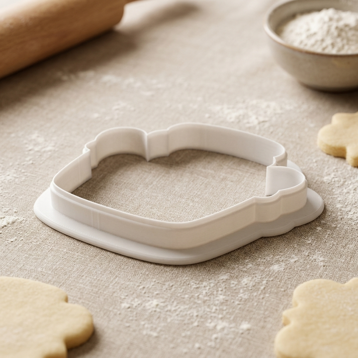Laundry Basket Cookie Cutter, 3D Printed Cutter for Fondant