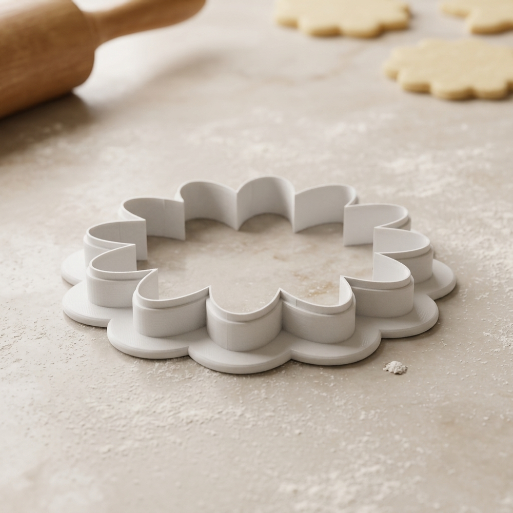 Sunburst Plaque Cookie Cutter, 3D Printed Birthday Party Cutter