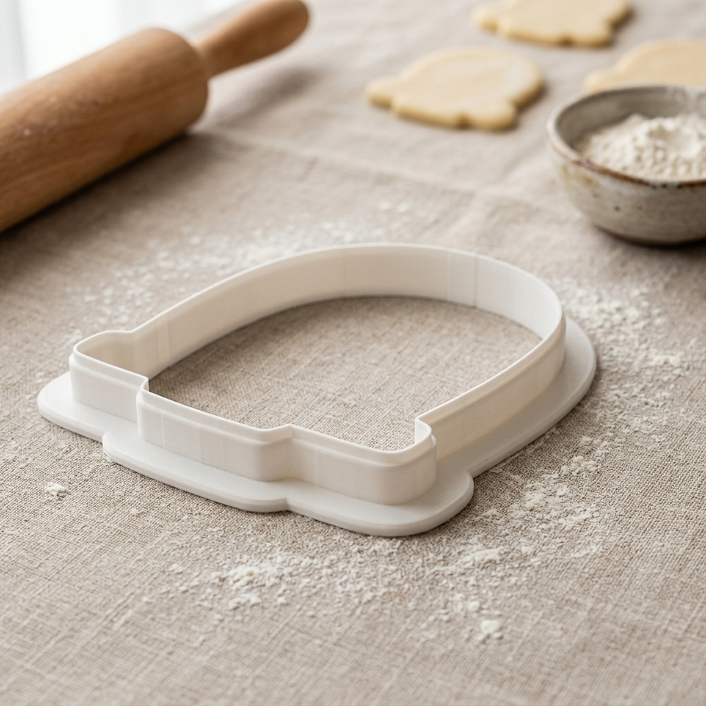 Frosted Window Candle Cookie Cutter, 3D Printed Christmas Cutter