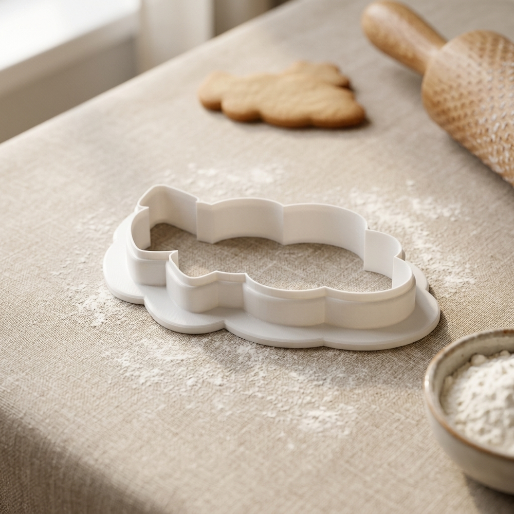 Cupid Cloud Cookie Cutter, 3D Printed Baby Shower Cutter