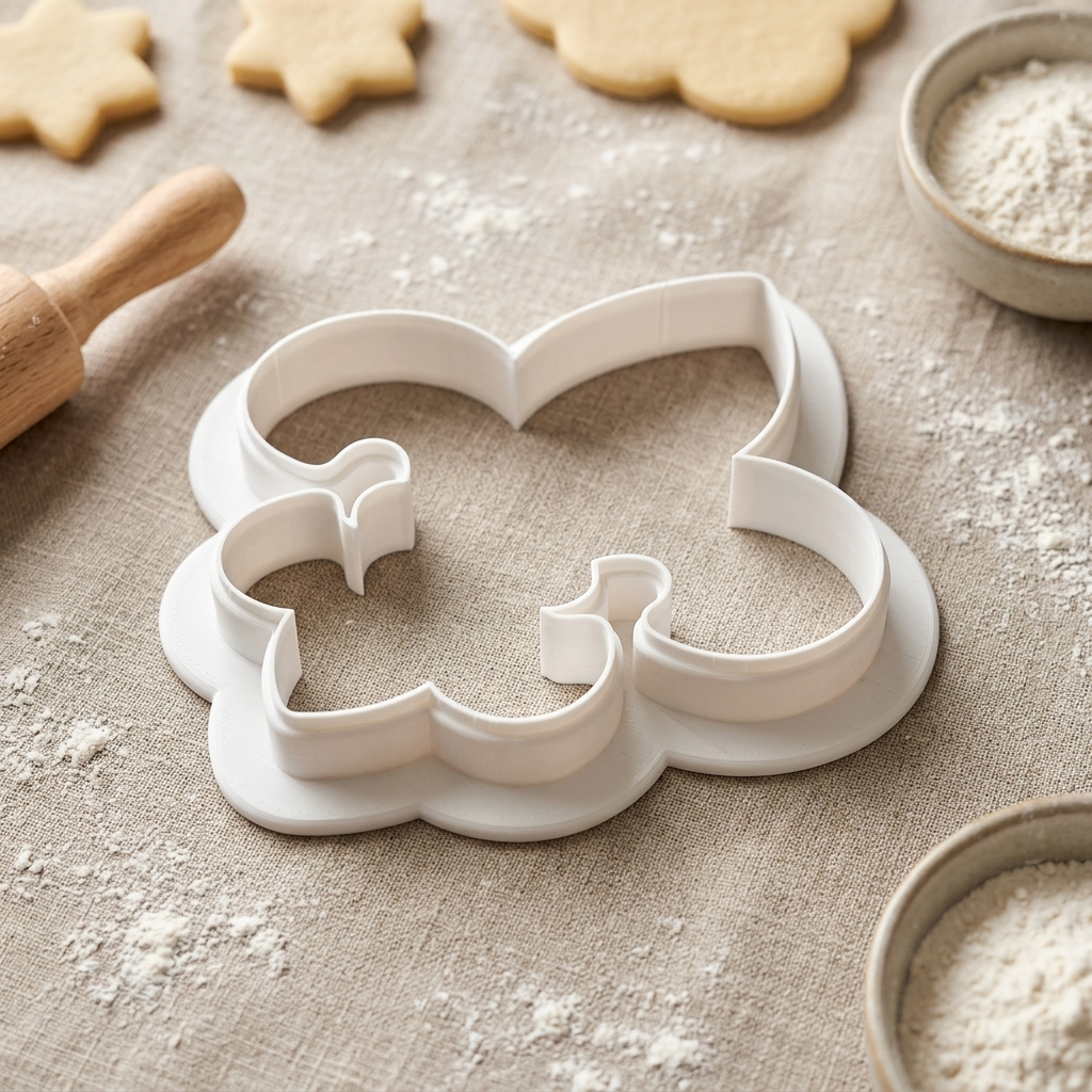 Fleur de Lis Cookie Cutter, 3D Printed Mardi Gras Cutter