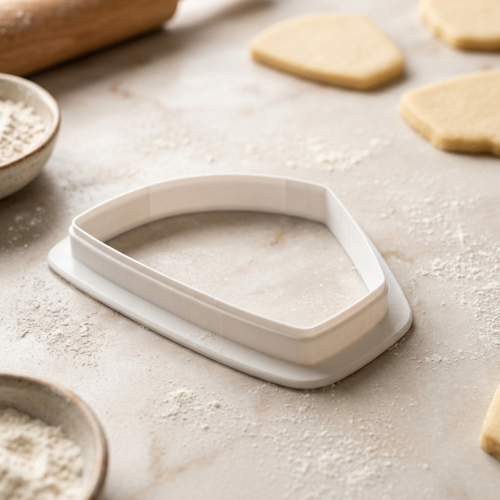 King Cake Slice Cookie Cutter, 3D Printed Mardi Gras Cutter