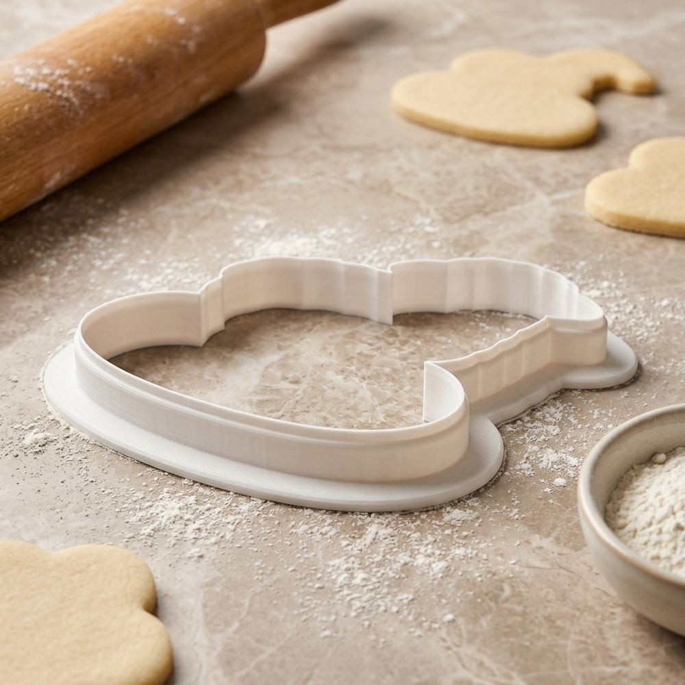 Spring Lamb Meadow Cookie Cutter, 3D Printed Baby Shower Cutter