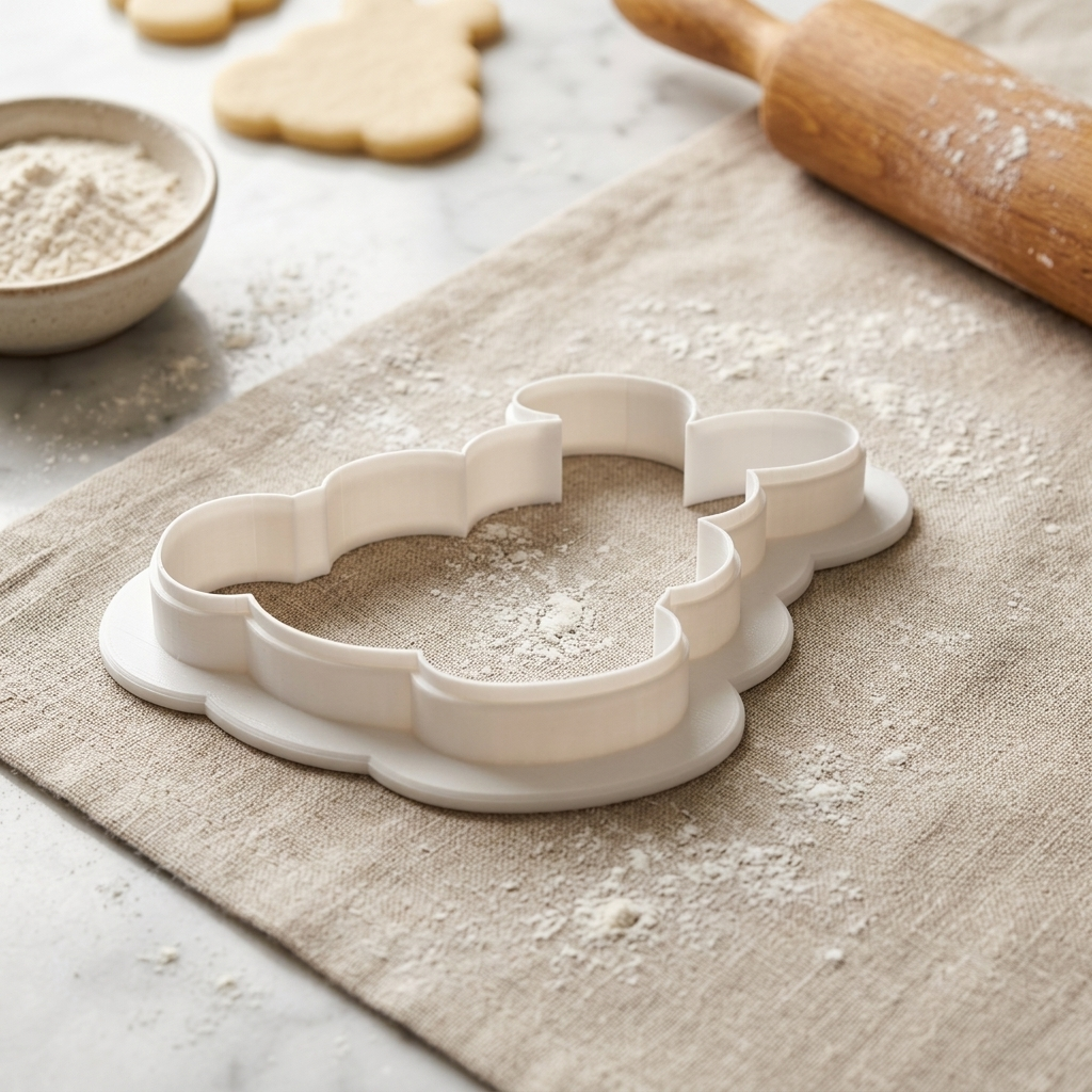 Bunny Hugging Egg Cookie Cutter, 3D Printed Easter Cutter