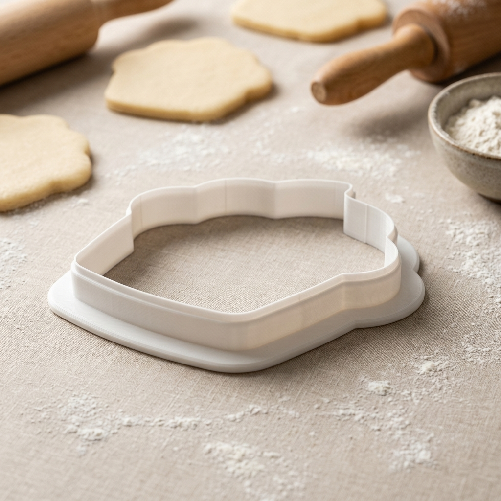 Friendly Mummy Cupcake Cookie Cutter, 3D Printed Halloween Cutter