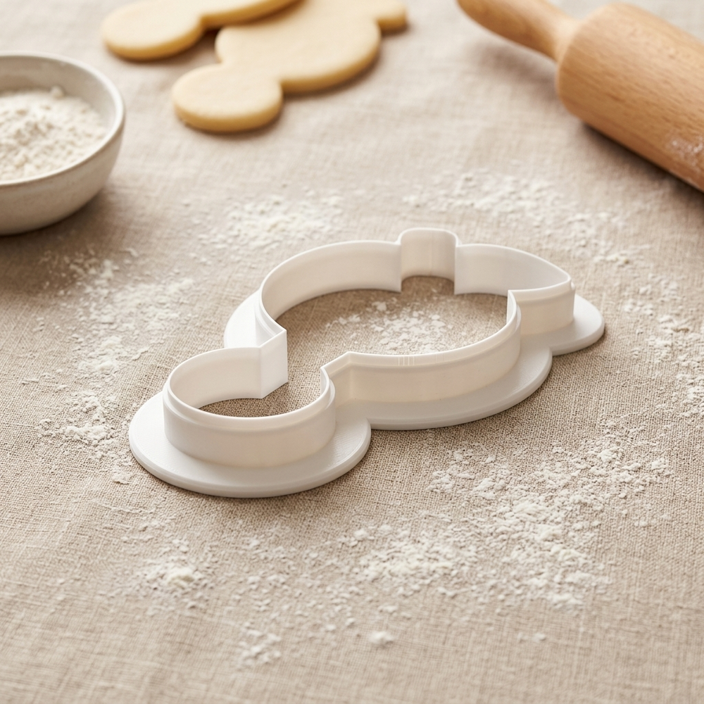 Little Peach Baby Rattle Cookie Cutter, 3D Printed Baby Shower Cutter