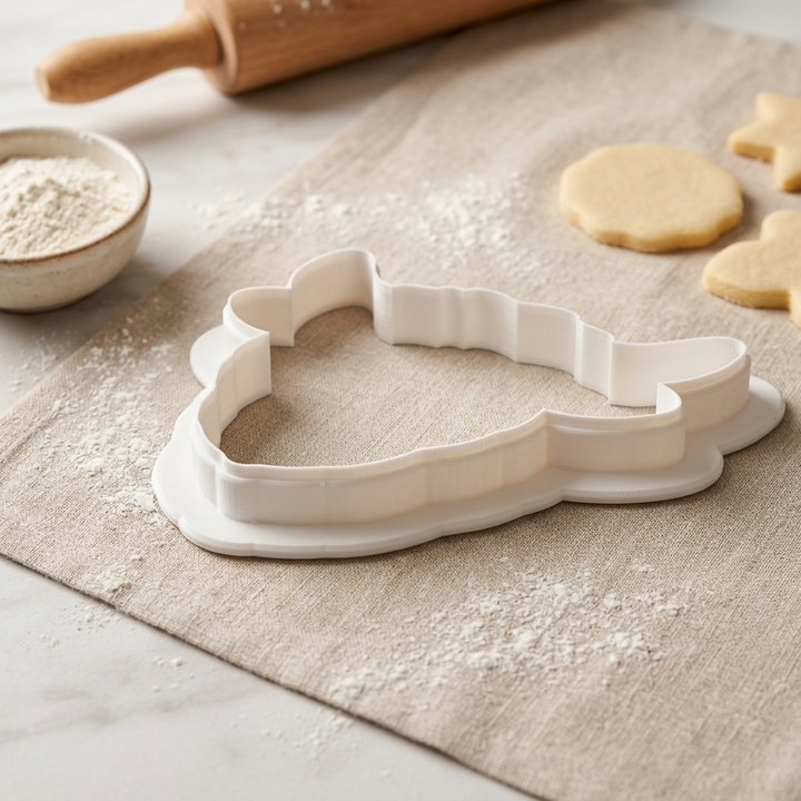 Highland Calf Flower Crown Cookie Cutter, 3D Printed Baby Shower Cutter