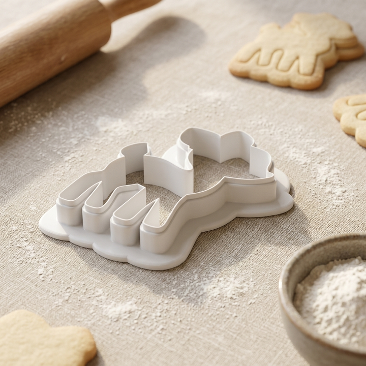 Deer Fawn Flower Cookie Cutter, 3D Printed Baby Shower Cutter