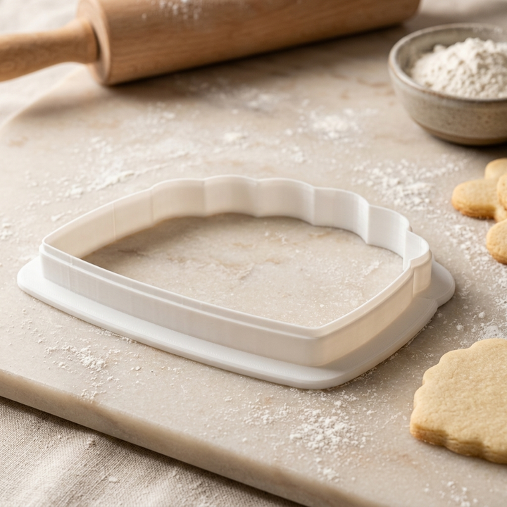 Tres Leches Cake Slice Cookie Cutter, 3D Printed Birthday Party Cutter
