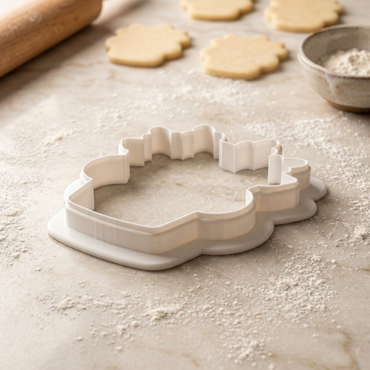 Florist Bouquet Bucket Cookie Cutter, 3D Printed Family Gift Cutter