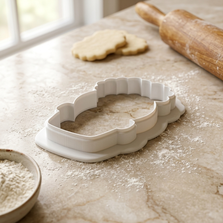 Cactus Flower Pot Cookie Cutter, 3D Printed Birthday Party Cutter
