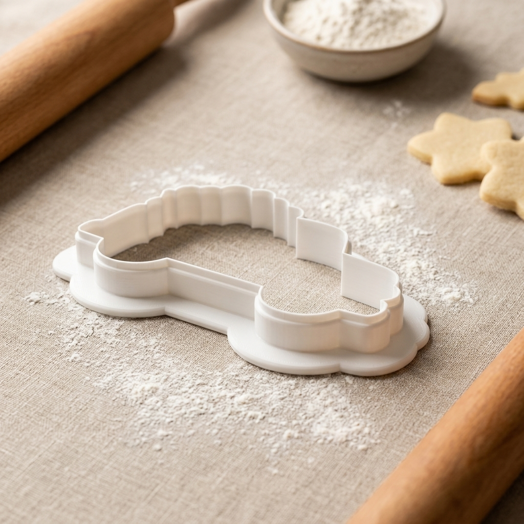 Valentine Flower Truck Cookie Cutter, 3D Printed Valentine Cutter