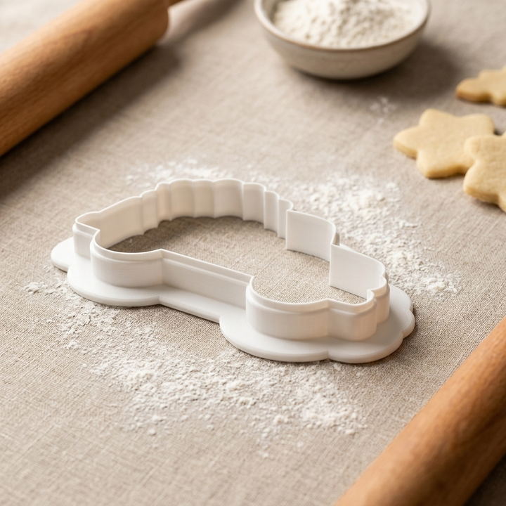Valentine Flower Truck Cookie Cutter, 3D Printed Valentine Cutter