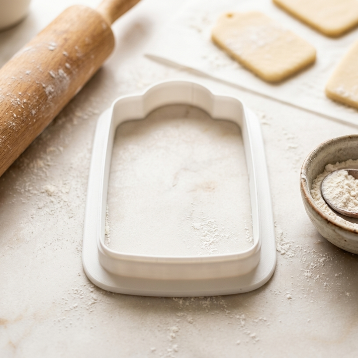 Coffee Shop Loyalty Card Blank Cookie Cutter, 3D Printed Food Theme Cutter