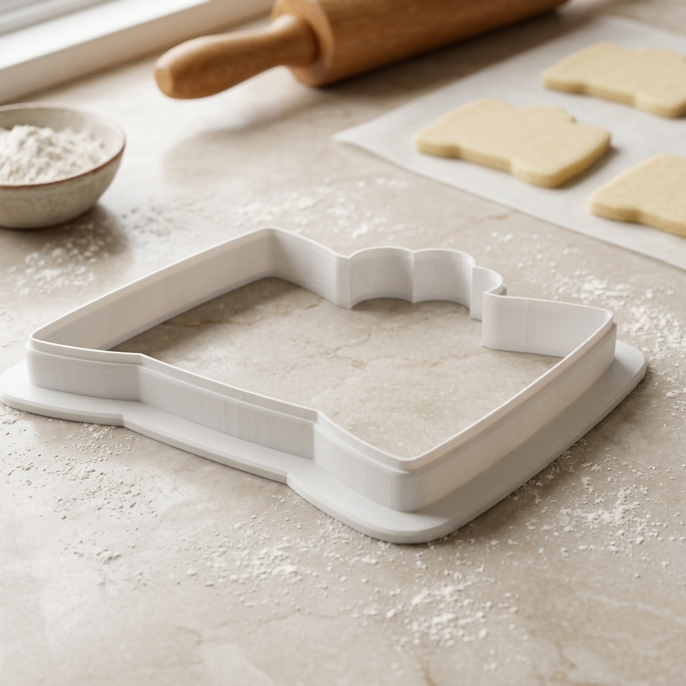 Science Fair Tri Fold Cookie Cutter, 3D Printed Food Theme Cutter