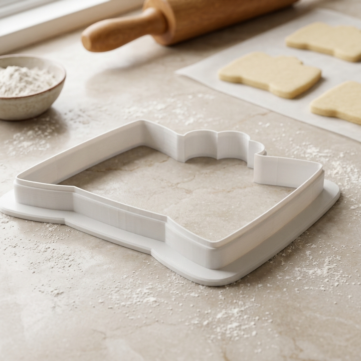 Science Fair Tri Fold Cookie Cutter, 3D Printed Food Theme Cutter