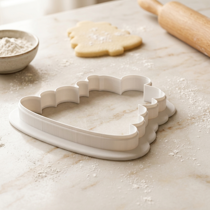 Tea Party Tiered Tray Cookie Cutter, 3D Printed Family Gift Cutter