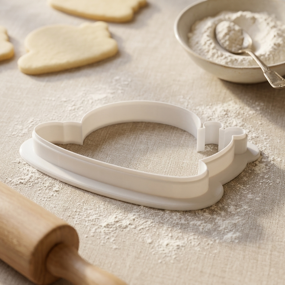 Toadstool Snail Cookie Cutter, 3D Printed Fairy Garden