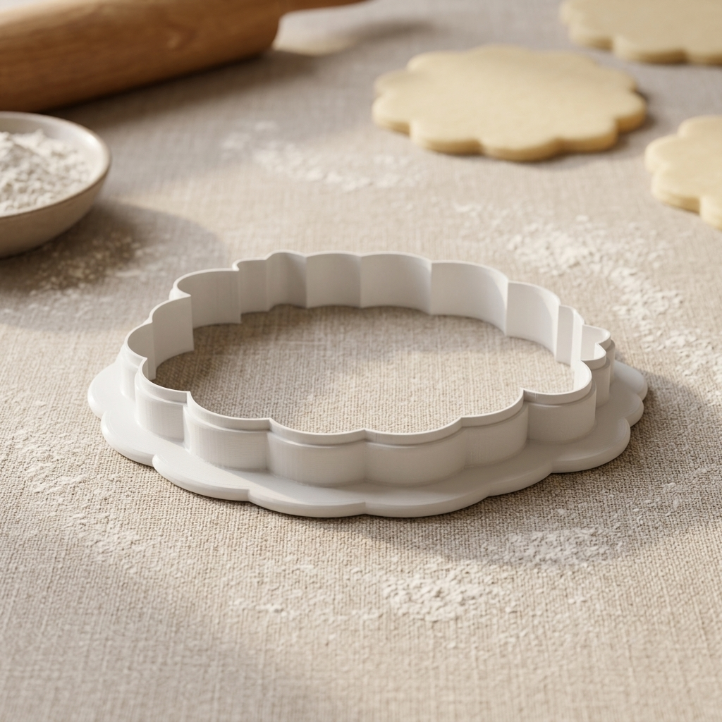Lamb Flower Crown Cookie Cutter, 3D Printed Baby Shower Cutter
