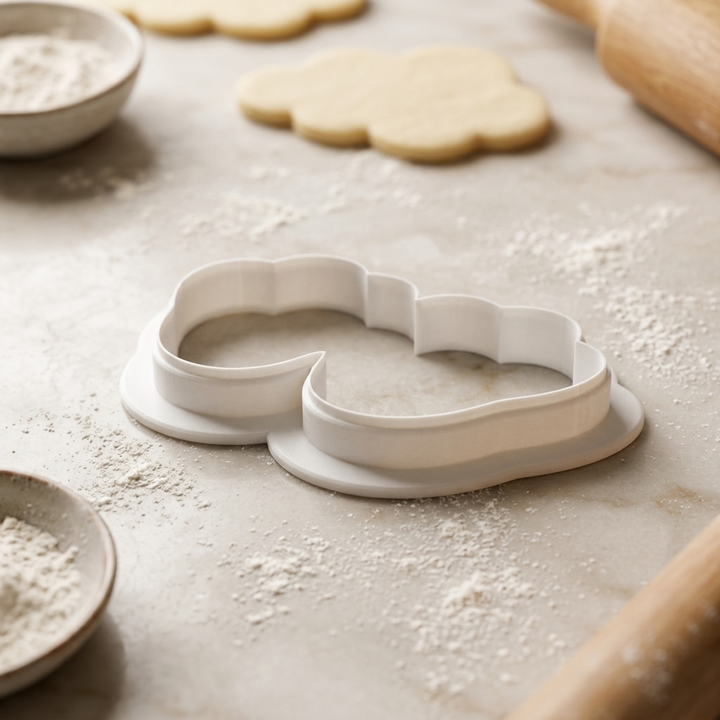 Bunny Paw Prints Cookie Cutter, 3D Printed Easter Cutter